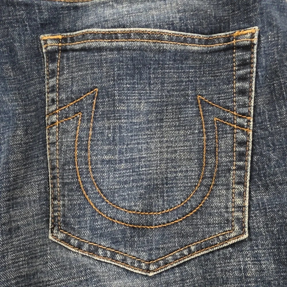 True Religion Jean Shorts 34W Ricky Super T Cut‎ Off Raw Hem Stretch 11